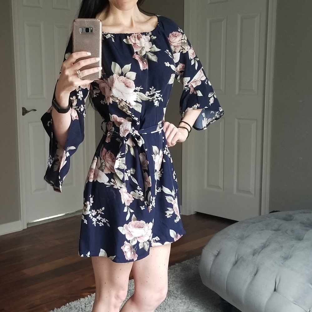 Off the shoulder floral dress